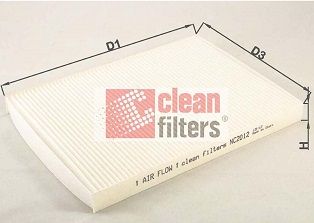 CLEAN FILTERS Фильтр, воздух во внутренном пространстве NC2012